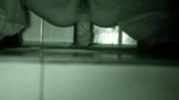 Woman's butt defecating. Secret cam