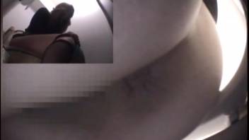 Secret camera in the ladies' bathroom. Japan