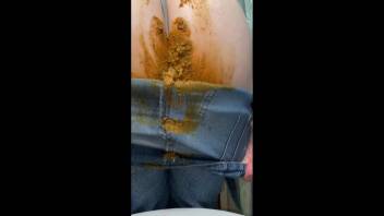 Intense Jeans Mishap Featuring Sexandcandy18's Fecal Play Videos in Ultra HD 2K