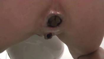 Bathroom feces video