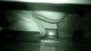 Runny poop girl in a communal restroom