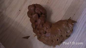 Women pooping on a dude in the kitchen