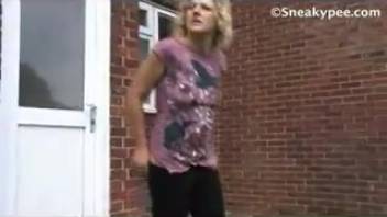 Lady urinating throughout the home